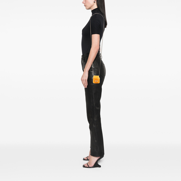 Pre-Loved Fendi Mini Glass Vitello King Beaded Pico Baguette Charm - Picture 6 of 7